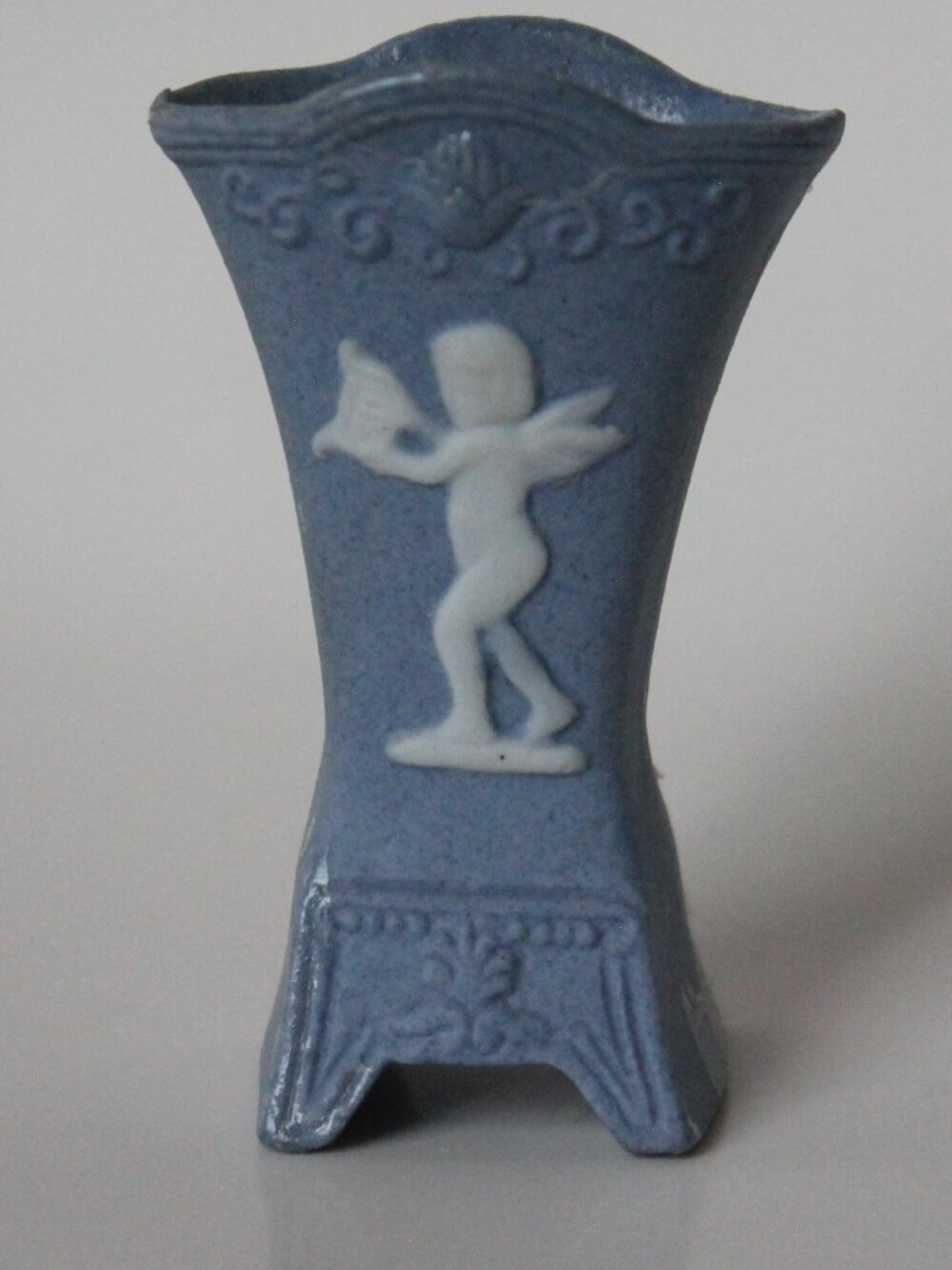 Miniature Jasperware Vase with Cherub (Japan, c. 1945-51)